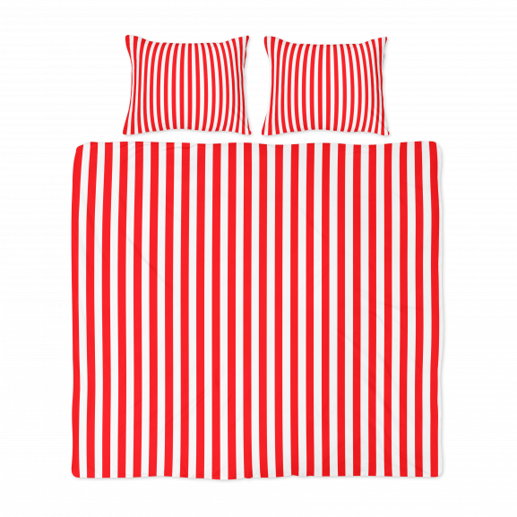 Set Lenjerie Pat Dublu Back To Basics Red & White