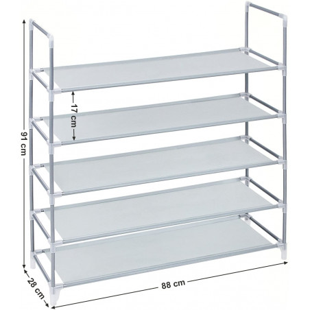 Suport Incaltaminte Gri, 88 x 91 x 28 cm-01