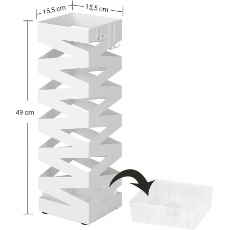 Suport Umbrela Fence White, 15.5 x 15.5 x 49 cm-01