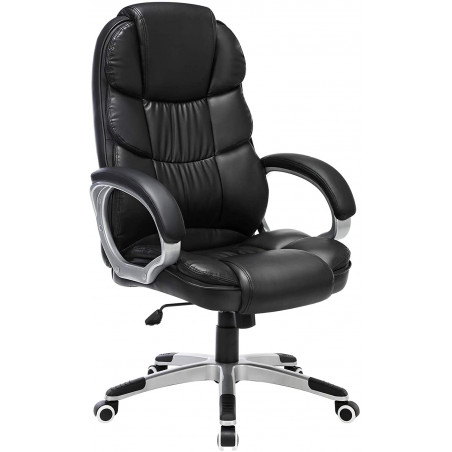 Scaun Birou Executive Swivel, Negru, Ergonomic Cu Roti, ‎80 x 65 x 33 Cm-01