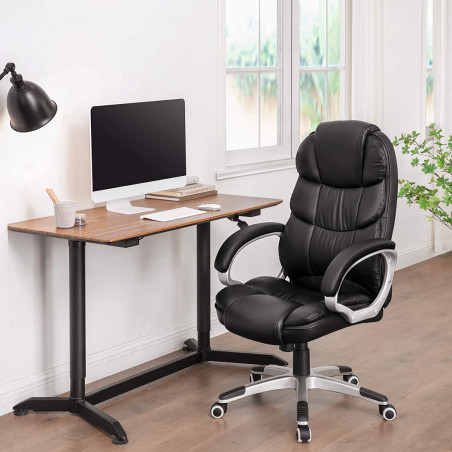 Scaun Birou Executive Swivel, Negru, Ergonomic Cu Roti, ‎80 x 65 x 33 Cm-01