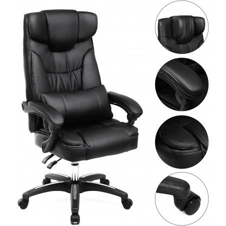 Scaun Director Ortopedic&Ergonomic Office, Negru, 70 x 70 x 127 Cm-01