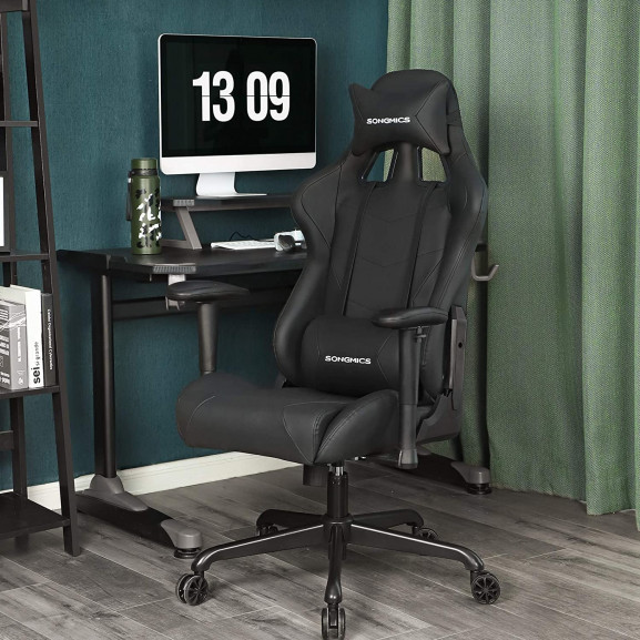 Scaun birou ergonomic gaming free, negru, 69 x 71 x 128 cm