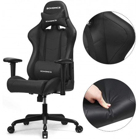 Scaun Birou Ergonomic Gaming Free, Negru, 69 x 71 x 128 Cm-01