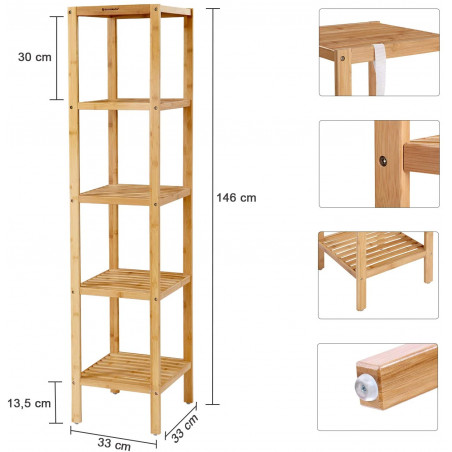 Raft Baie Bamboo 1, 33 x 33 x 146 cm-01