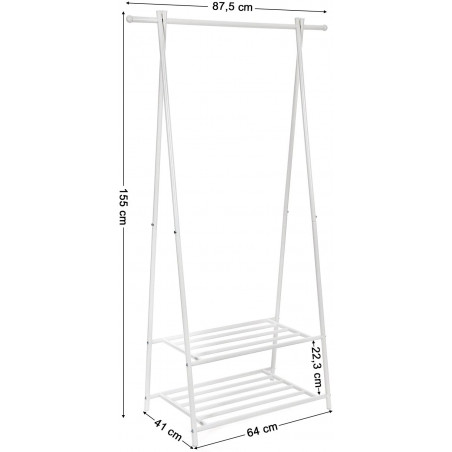 Cuier Haine Tube White, 87.5 x 41 x 155 cm-01