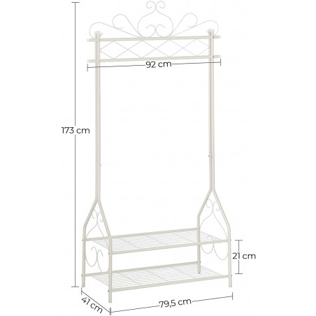 Cuier Haine Cream, 92 x 41 x 173 cm-01