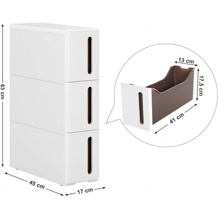 Sistem de rafturi, Alb, 45 x 17 x 63 cm-01