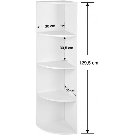 Raft de colt Regal, 30 x 30 x 129.5 cm-01