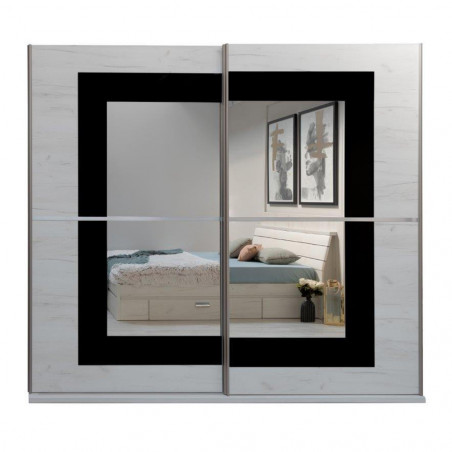 Set Mobila Dormitor Vanity Cu Dulap, Comoda, 2 Noptiere Si Pat 160 X 200 Cm,-01