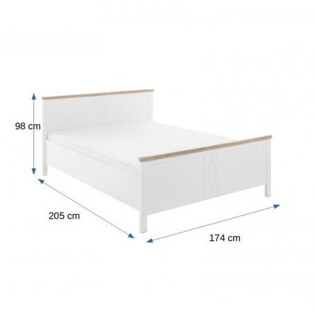 Pat Atena, Alb, Dimensiune Saltea 160 x 200 Cm-01