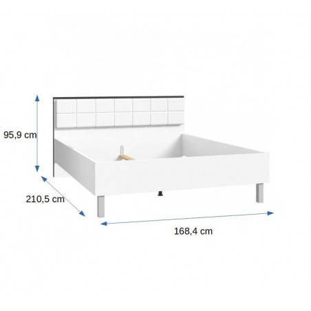 Pat Thelis, Stejar Negru Si Alb super lucios, Dimensiune Saltea 160 X 200 Cm-01