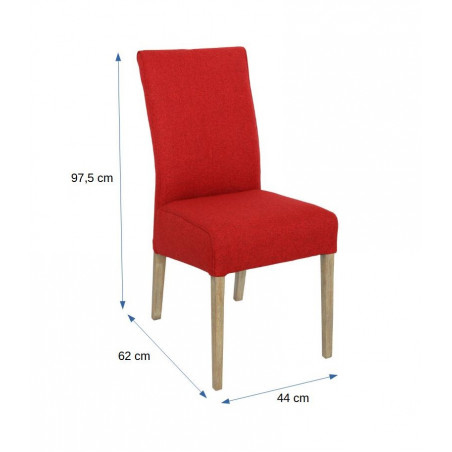 Scaun Elke, Rosu, 44 x 62 x 97.5 Cm-01