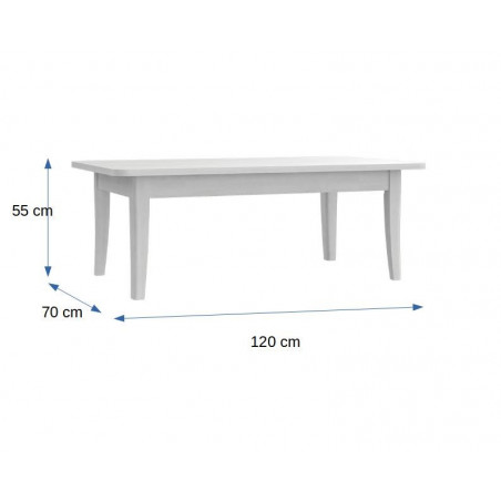 Masa Cafea Alexia, Stejar Alb 120 Cm-01