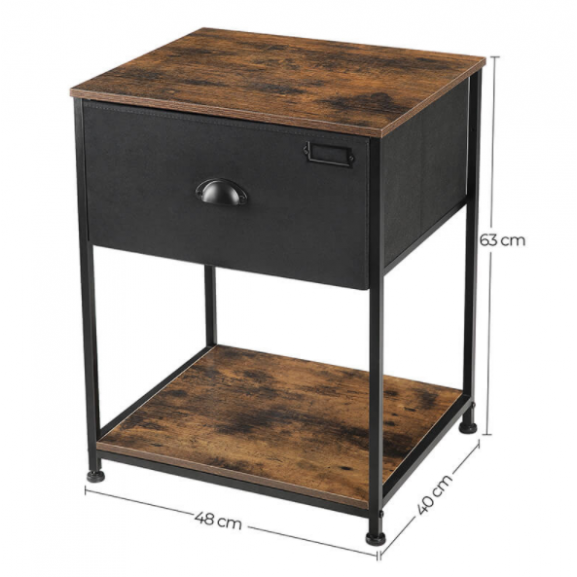 Dulapior Vintage, Negru, 48 x 40 x 63 cm