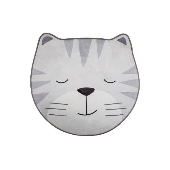 Poze Covor Cat, Gri, D. 100 x H. 1 Cm