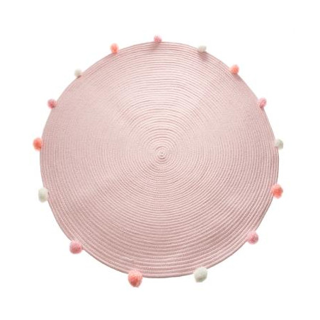 Covor Roz Pom Pom D90 cm-01