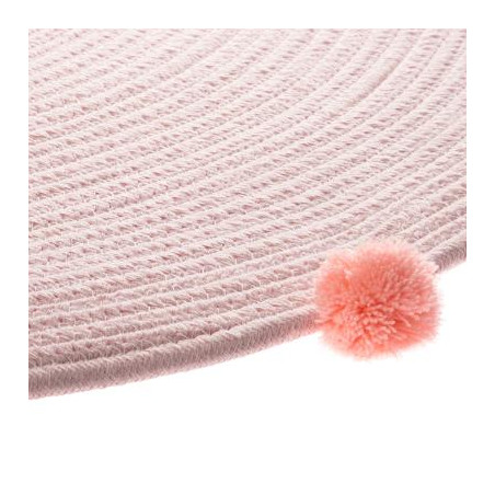 Covor Roz Pom Pom D90 cm-01