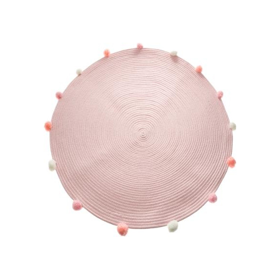 Covor Roz Pom Pom D90 cm