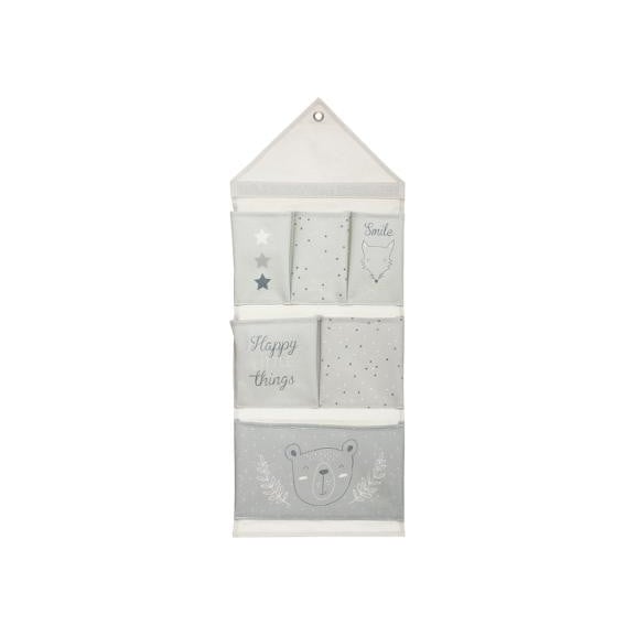 Decoratiune Agatatoare Cu 6 Buzunare Gri