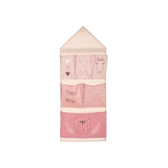 Decoratiune Agatatoare Cu 6 Buzunare Roz