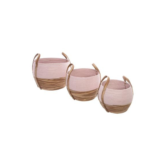 Set 3 Cosuri De Depozitare Pink Seagrass