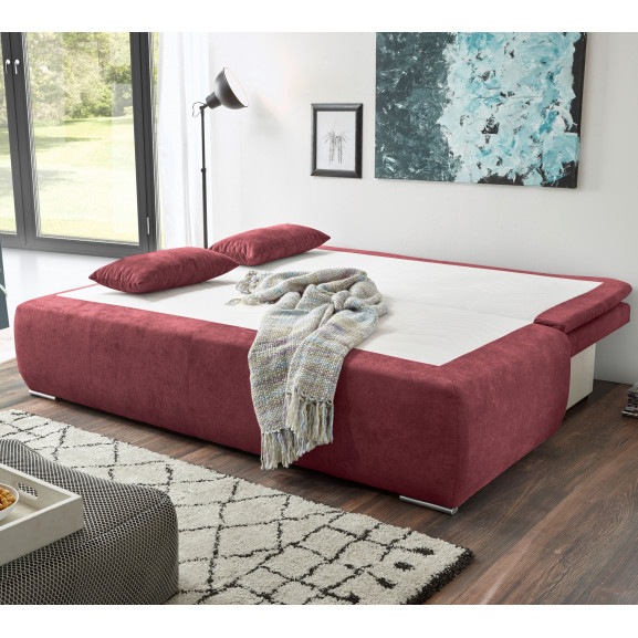 Canapea extensibila dana, visiniu, 208 x 102 x 95 cm
