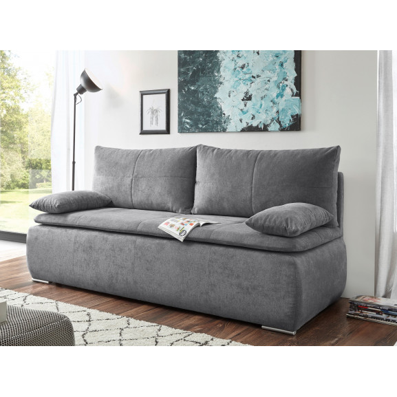 Canapea extensibila dana, gri inchis, 208 x 102 x 95 cm