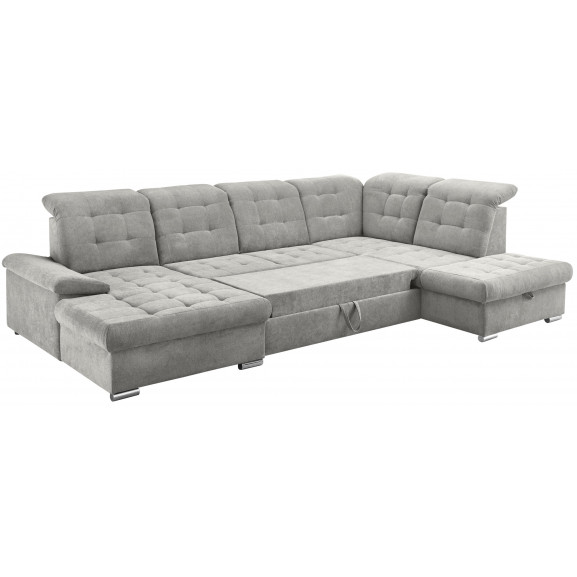 Coltar extensibil u kingman, dreapta, cu lada, gri
