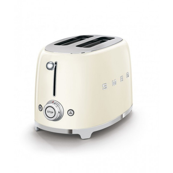 Toaster 2 Felii SMEG TSF01CREU, Stilul Anilor 50, Crem