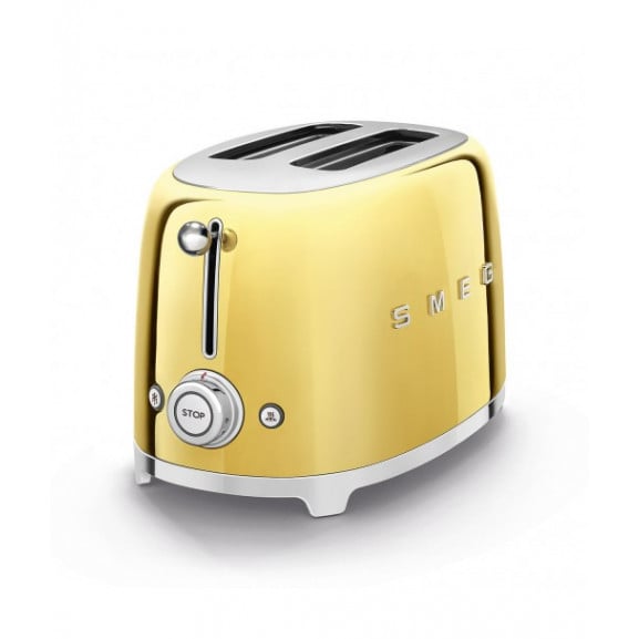 Toaster 2 Felii SMEG TSF01GOEU, Stilul Anilor 50, Auriu