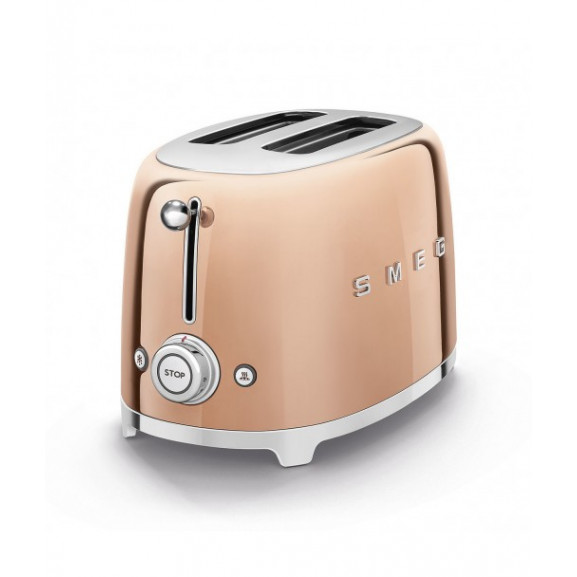 Toaster 2 Felii SMEG TSF01RGEU, Stilul Anilor 50, Auriu Roze title=Toaster 2 Felii SMEG TSF01RGEU, Stilul Anilor 50, Auriu Roze