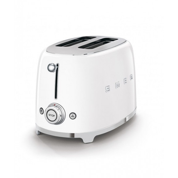 Toaster 2 felii smeg tsf01wheu, stilul anilor 50, alb
