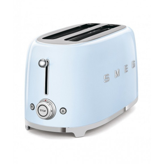Toaster 4 felii smeg tsf02pbeu, stilul anilor 50, albastru pastel