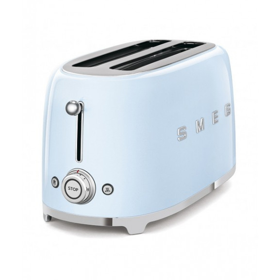 Toaster 4 Felii SMEG TSF02PBEU, Stilul Anilor 50, Albastru Pastel naturlich.ro