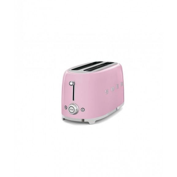 Toaster 4 Felii SMEG TSF02PKEU, Stilul Anilor 50, Roz