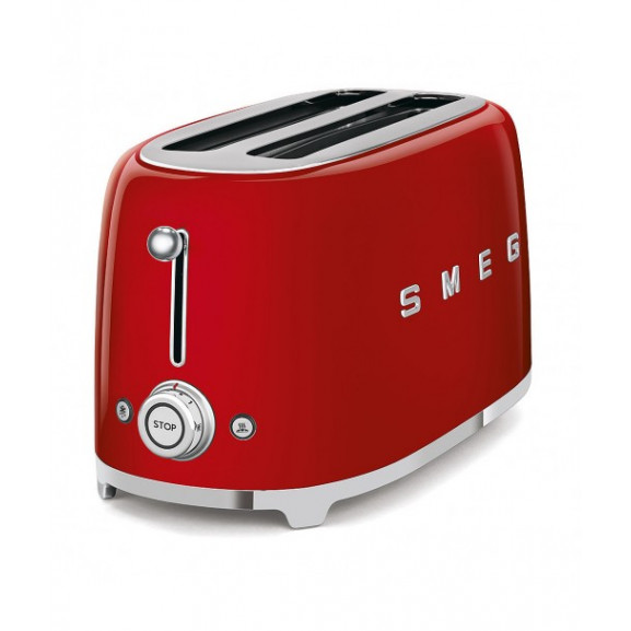 Toaster 4 felii smeg tsf02rdeu, stilul anilor 50, rosu