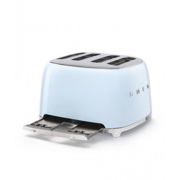Toaster 4 Felii SMEG TSF03PBEU, Stilul Anilor 50, Albastru Pastel