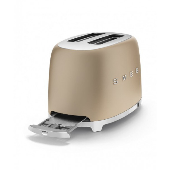 Toaster 2 felii smeg tsf01chmeu, stilul anilor 50, auriu