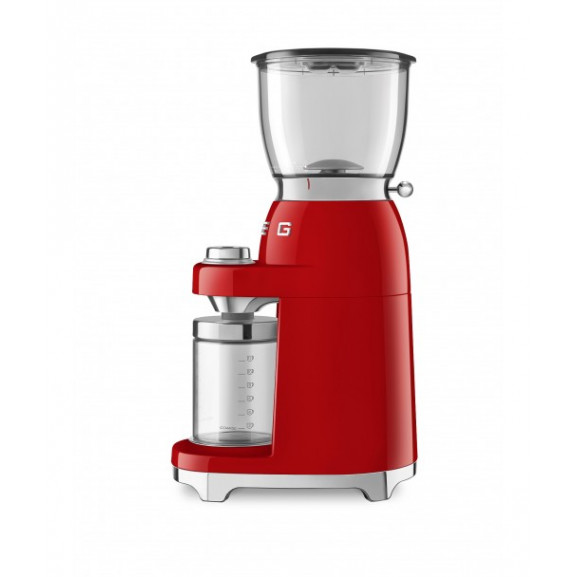 Rasnita de cafea smeg cgf01rdeu, stilul anilor 50, rosu