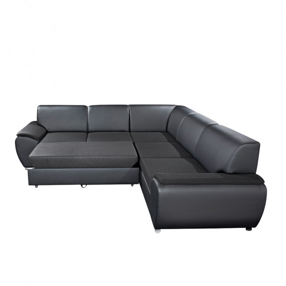 Coltar extensibil ankara, dreapta, cu lada, negru