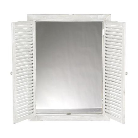 Oglinda Tip Fereastra Cu Obloane Alb 50 X 65 cm-01