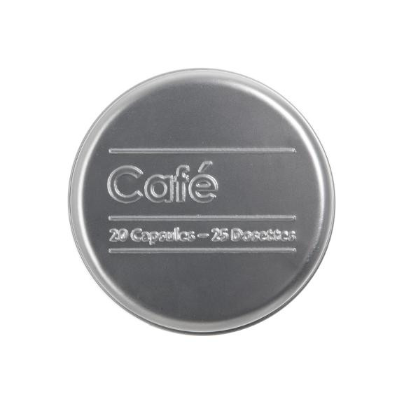 Recipient Capsule Cafea Relief, Metal, 7,8 X 17,8 cm