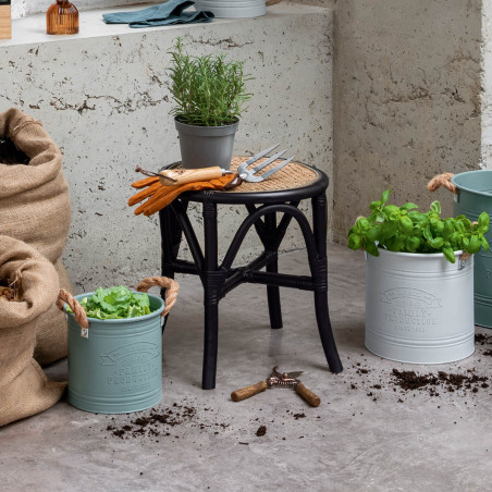 Taburet Kamar Rattan Negru-01