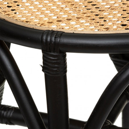 Taburet Kamar Rattan Negru-01