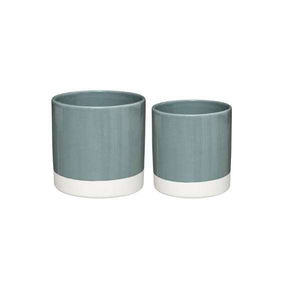 Set 2 Ghivece Ceramice Verde