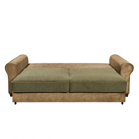Canapea extensibila aura, cu lada, olive