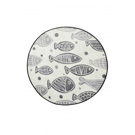 Covor Bucatarie Fish White  100x100 cm-01