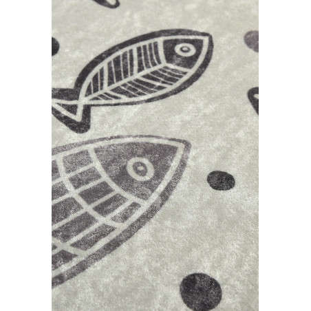 Covor Bucatarie Fish White  100x100 cm-01
