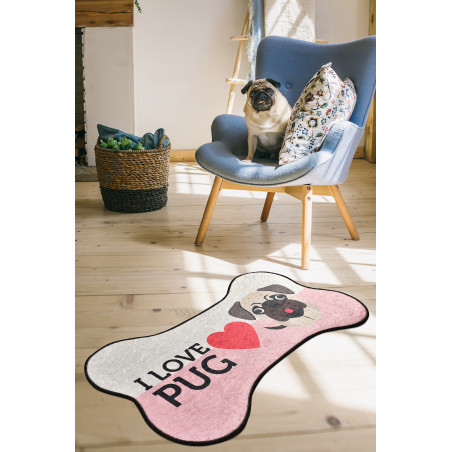 Covor Bucatarie I Love Pug  60x100 cm-01
